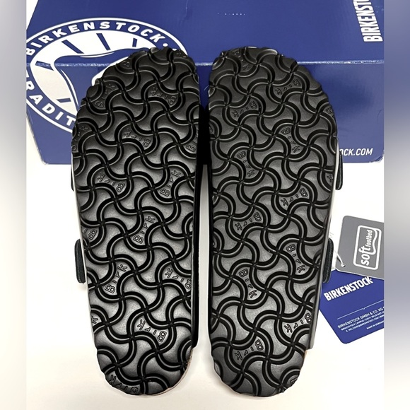 BIRKENSTOCK Arizona Soft Footbed Leather Sandals Metallic Anthracite Size 37 M N - Picture 11 of 12